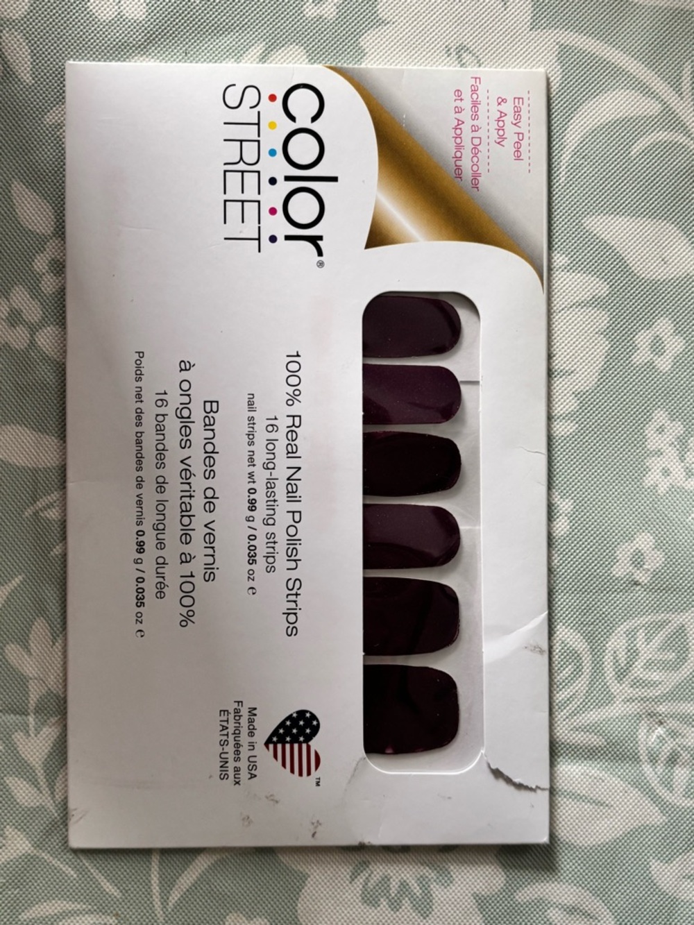 Color Street Deep Plum Nail Polish Strips